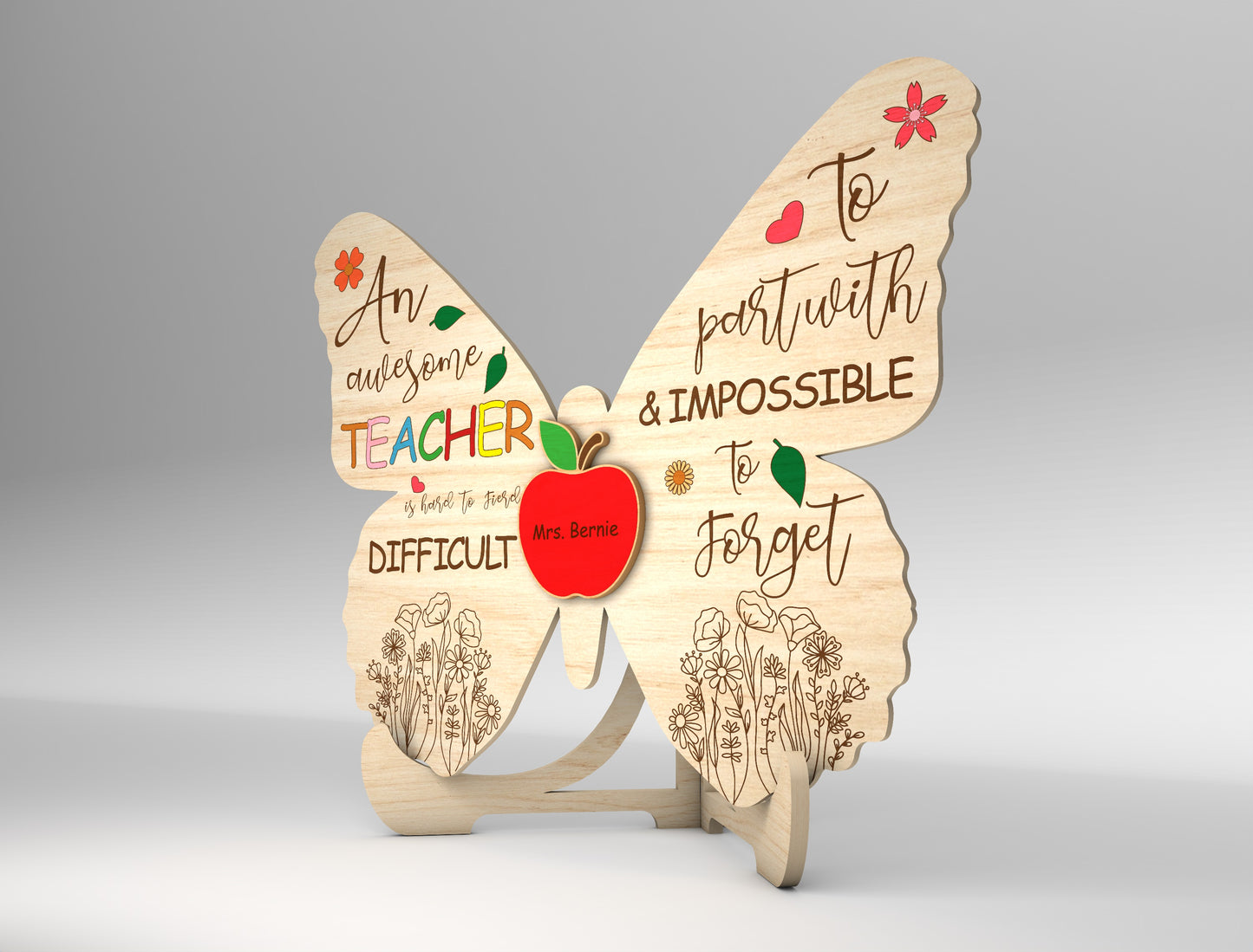 Teacher Appreciation Gift Sign SVG Bundle for Glowforge and xTool