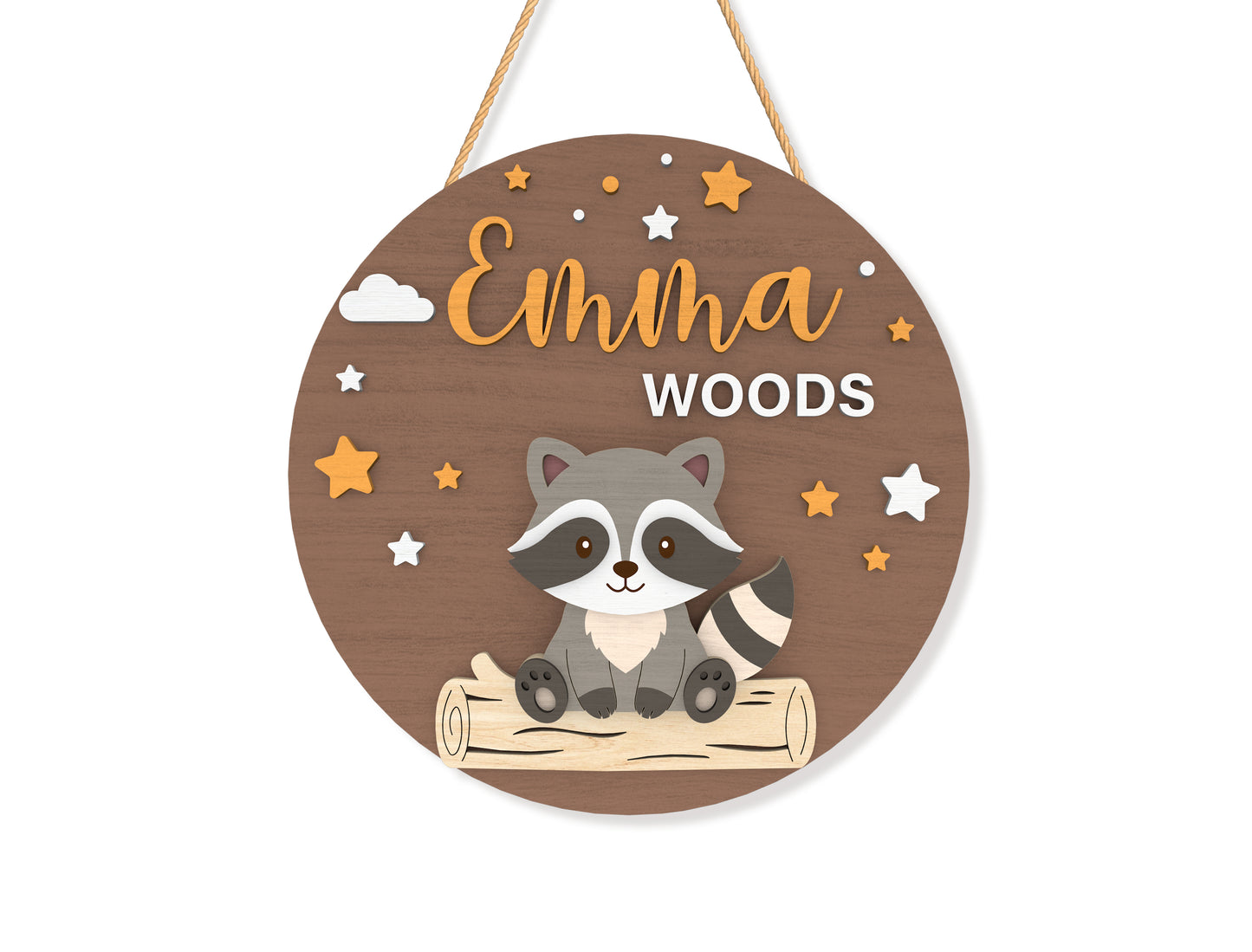 Personalized Baby Name Door Sign SVG for xTool and Glowforge
