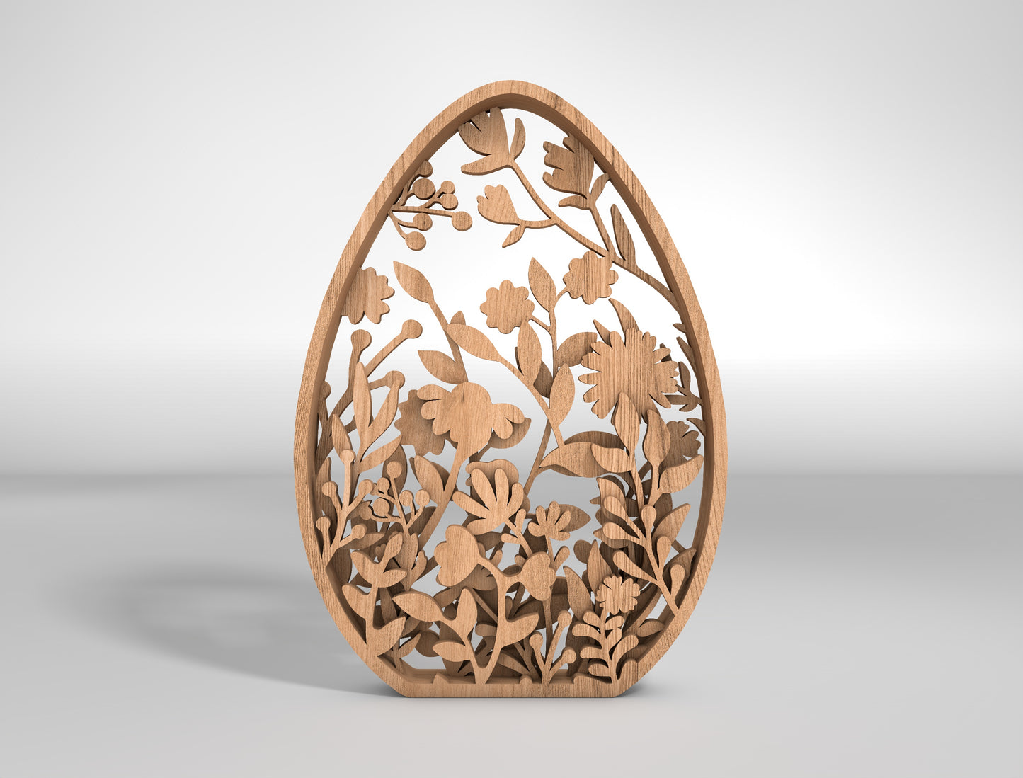 Floral Easter Egg Ornament Set SVG Spring 7 Designs for Glowforge and xTool