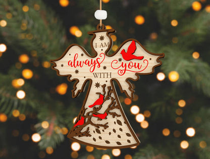 Cardinal Memorial Angel Ornament SVG Laser Cut File for xTool and Glowforge