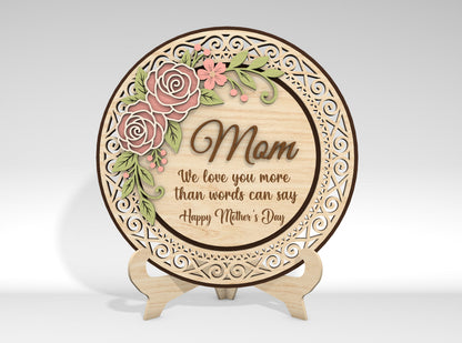 Mother's Day Quote Standing Sign SVG Bundle for LightBurn and xTool