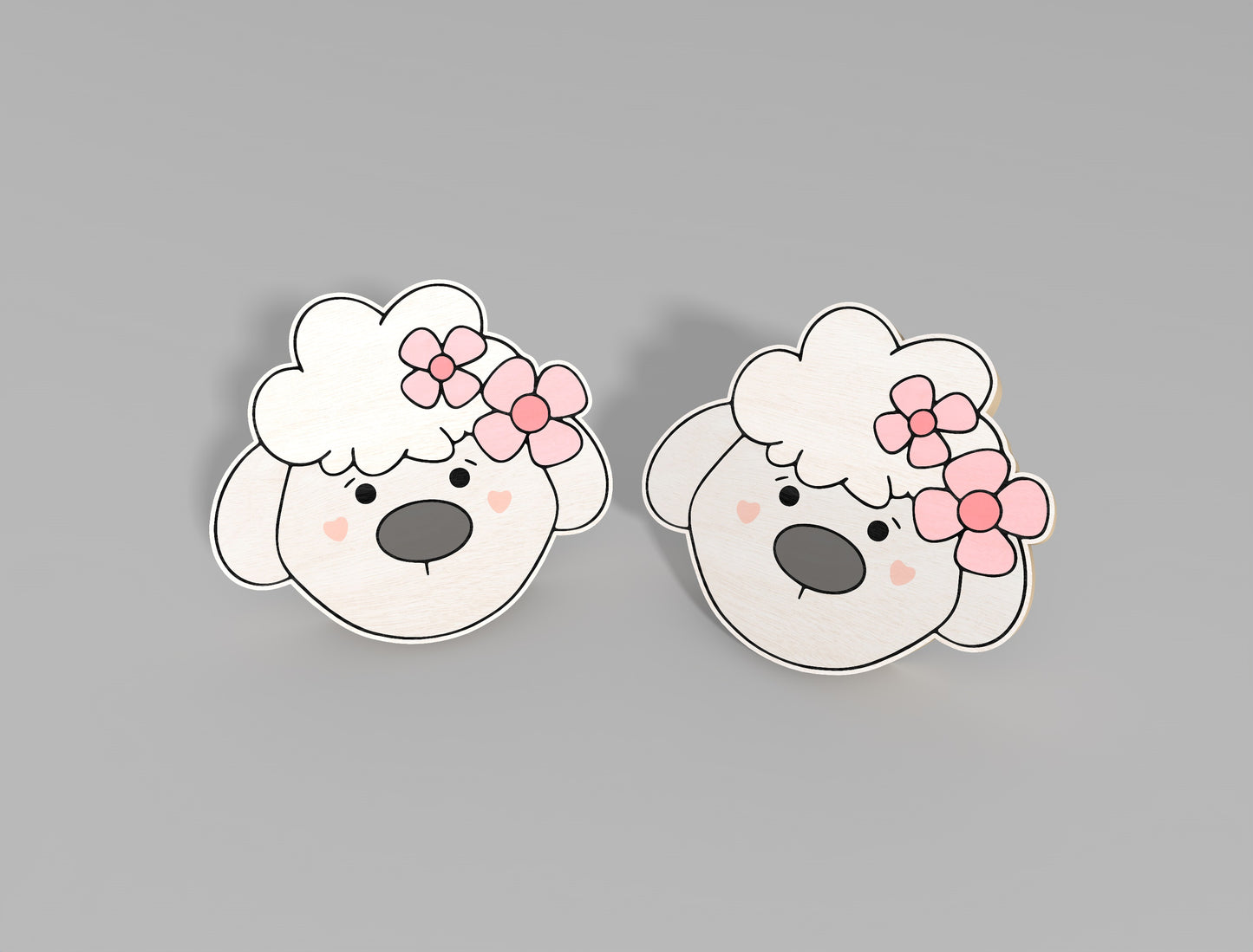 Easter Stud Earrings SVG Bundle Bunny Chick Flower Faith for Glowforge