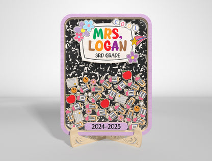 Personalized Teacher Appreciation Shaker SVG for xTool and LightBurn