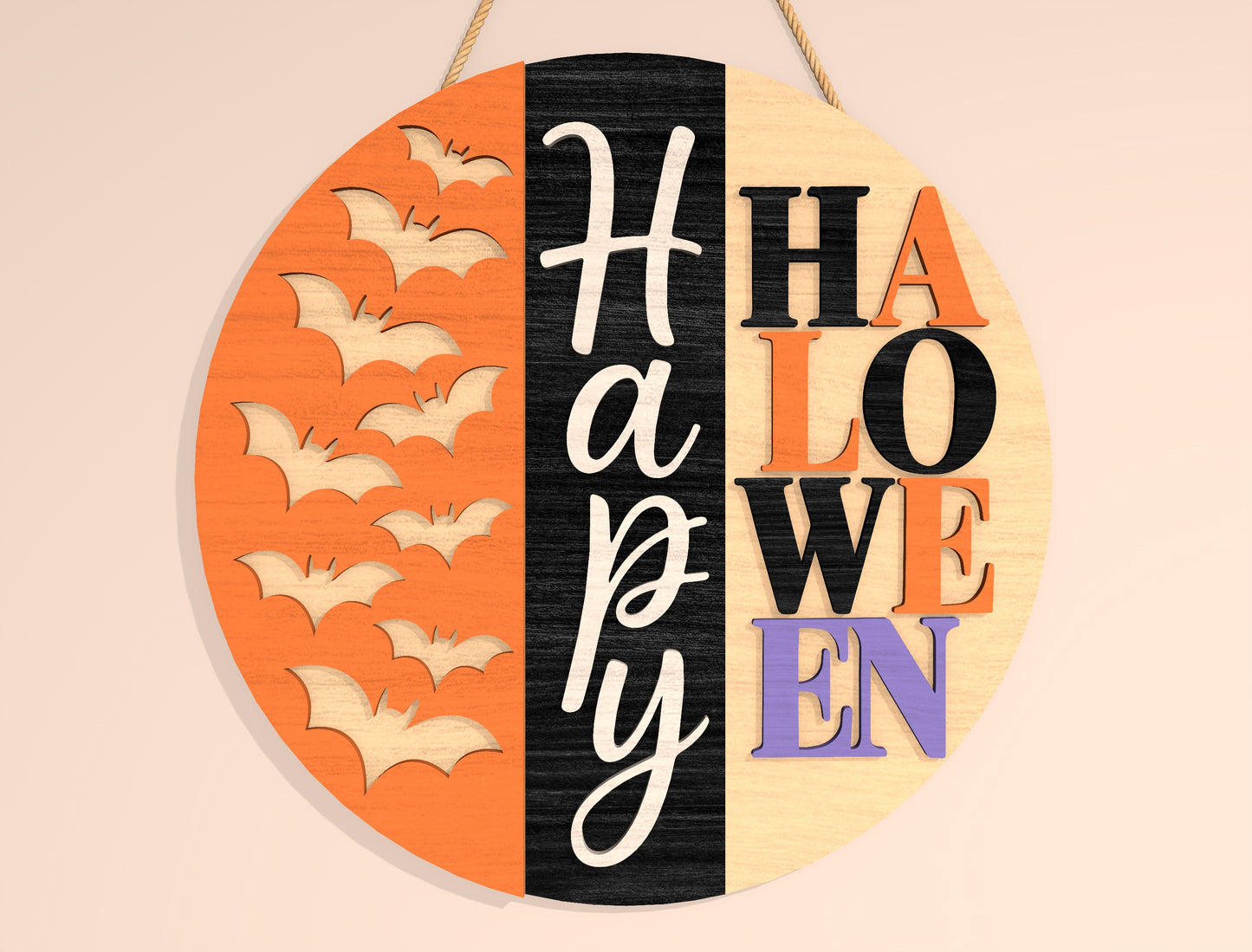 Halloween Welcome Door Hanger SVG Bundle for Glowforge xTool LightBurn