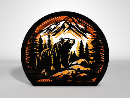 Wildlife Round Lantern SVG Bundle Laser Cut File for Glowforge and LightBurn