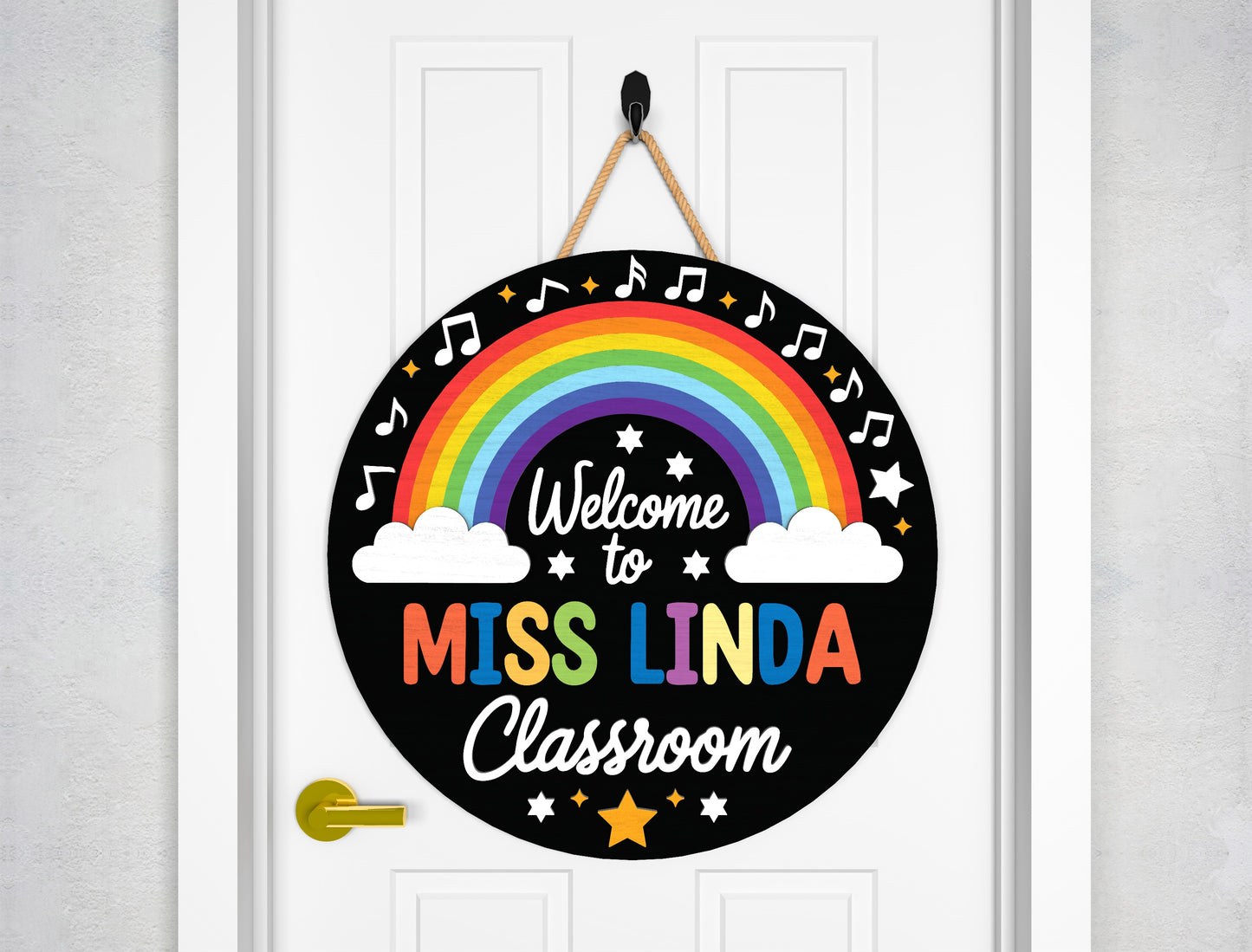 Personalized Classroom Door Hanger SVG Bundle for Glowforge and xTool