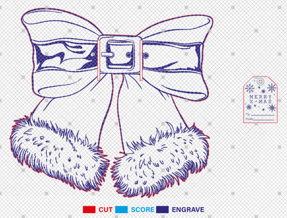Bow Blanket Gift Tag SVG Bundle 8 Laser Cut Designs