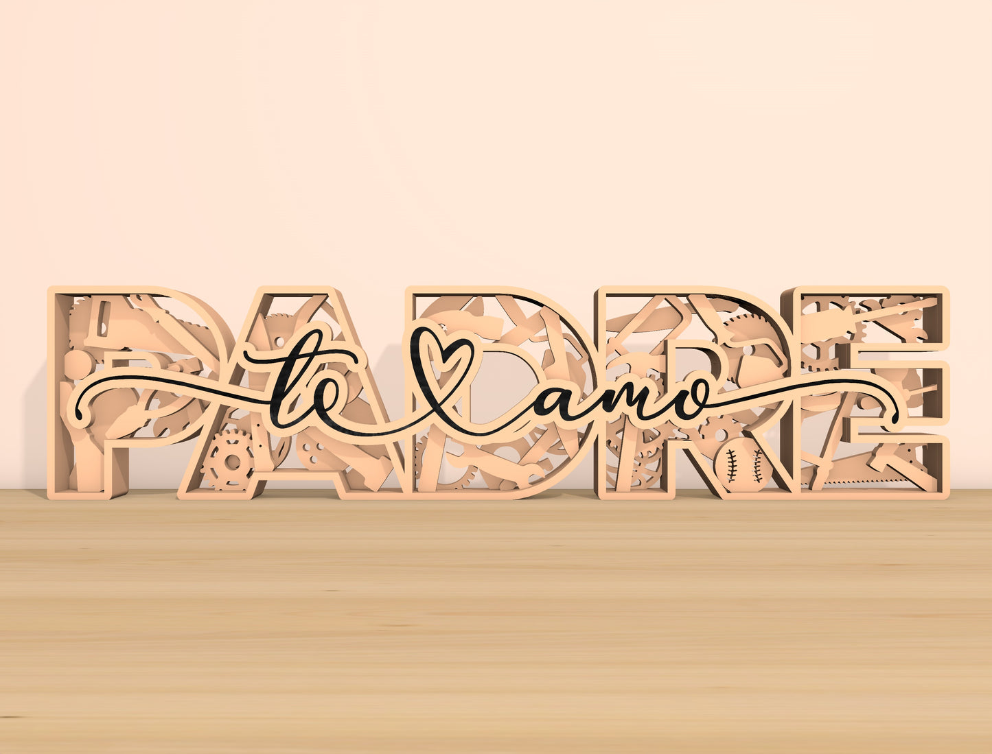 Personalized Papa Tool Name Sign SVG Laser Cut File for Glowforge and xTool