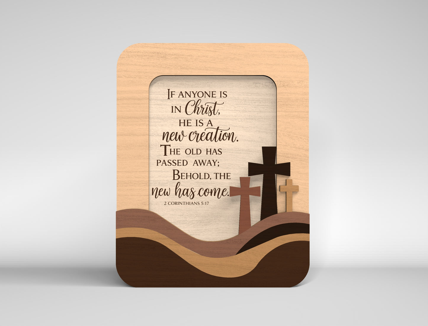 Bible Verse Cross Frames SVG 13 Layered Desk Decor for LightBurn and Glowforge