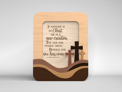 Bible Verse Cross Frames SVG 13 Layered Desk Decor for LightBurn and Glowforge