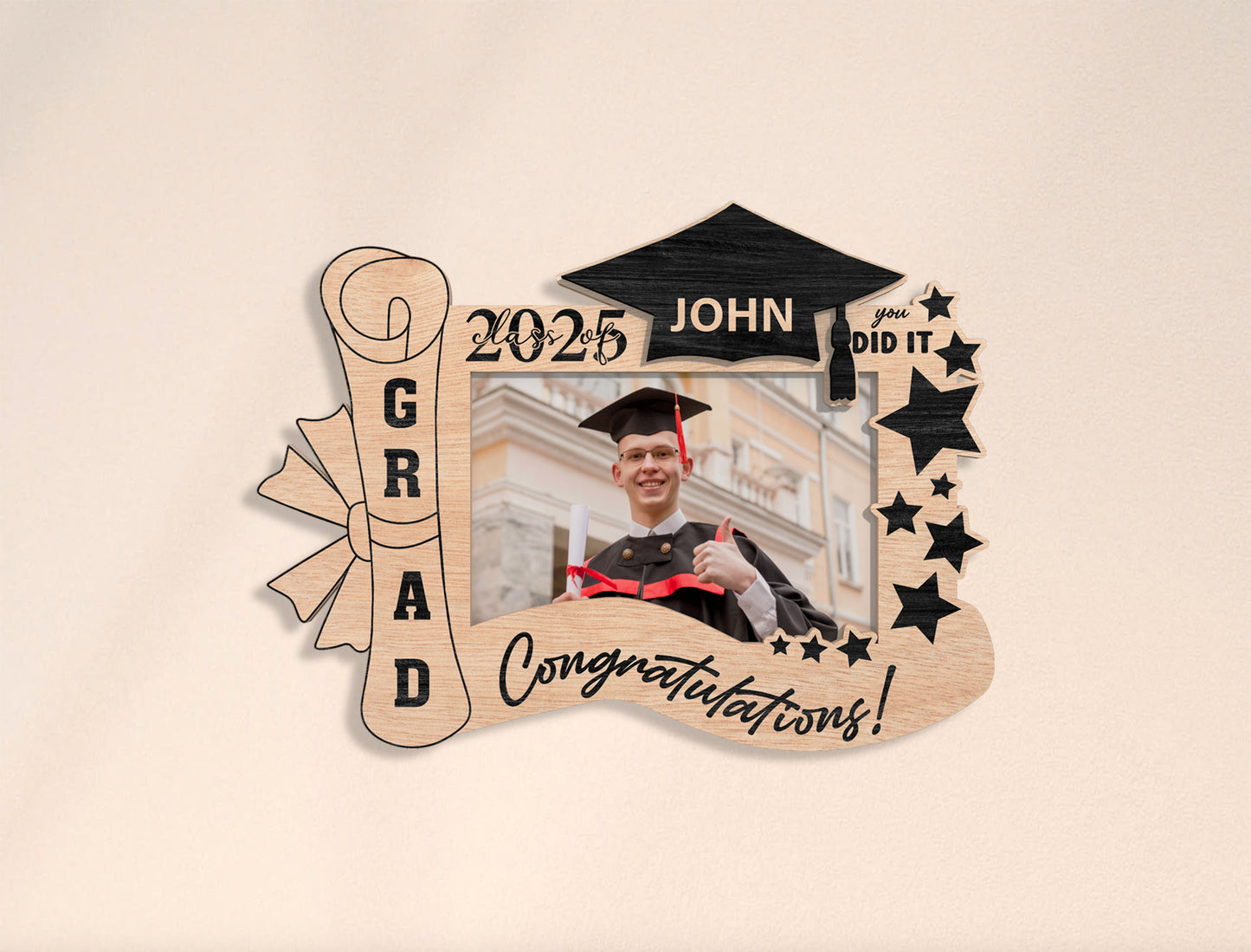 Graduation Photo Frame SVG Bundle Laser Cut File for LightBurn and Glowforge