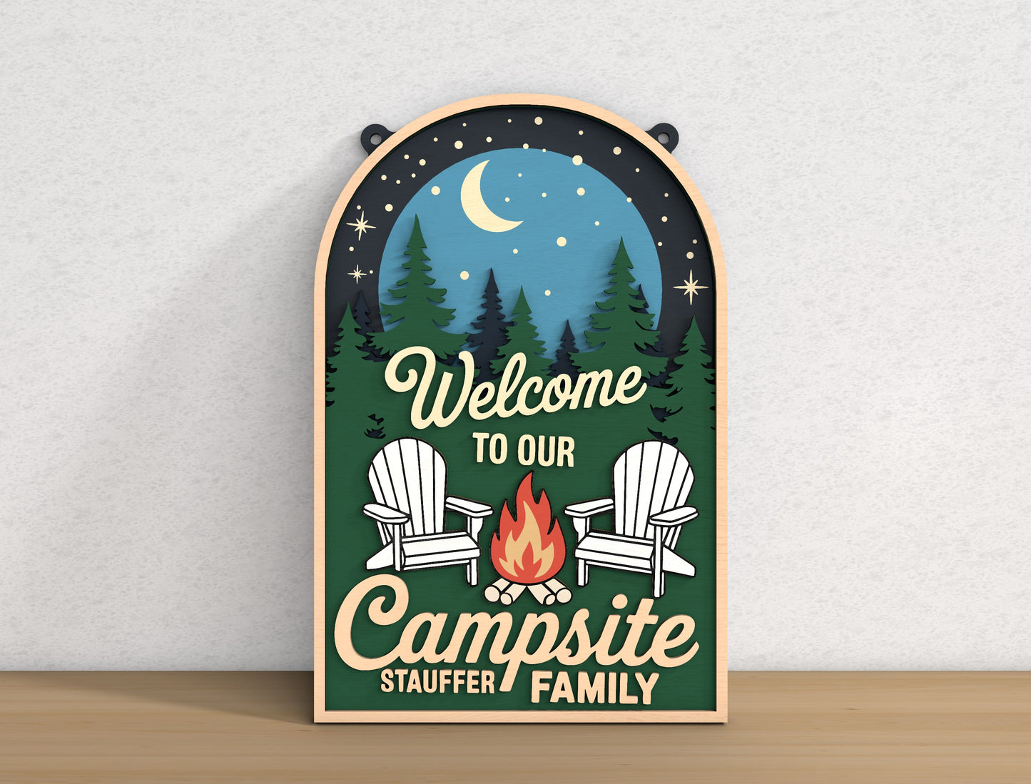 Personalized Campsite Sign SVG Bundle for xTool and Glowforge Users