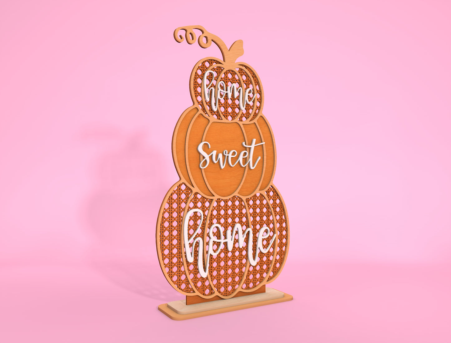 Home Sweet Home and Bless This Home Stacked Pumpkin SVG Set for Glowforge xTool LightBurn 2 Designs
