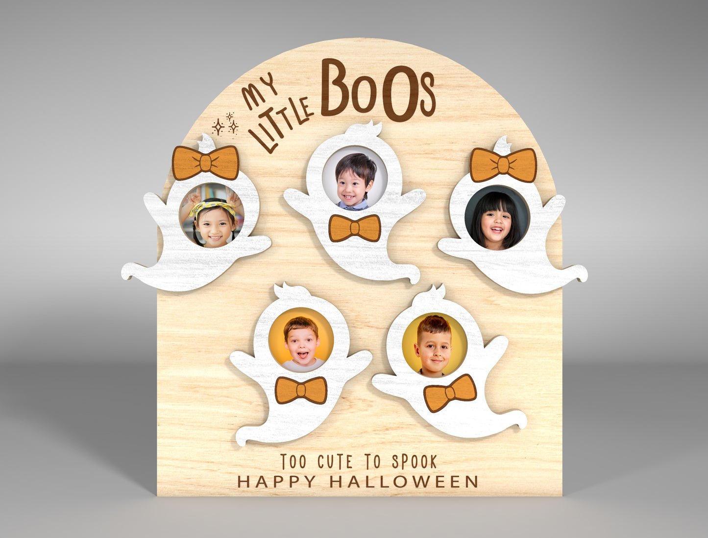 Halloween Ghost Photo Frame SVG Bundle 7 Designs for LightBurn Glowforge xTool