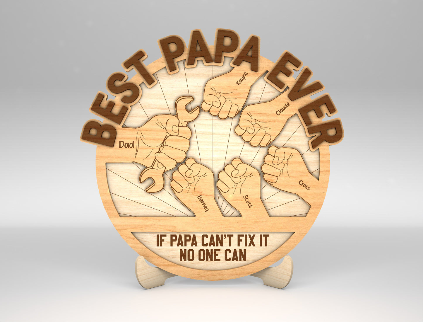 If Dad Can't Fix It Sign SVG Laser Cut File for Glowforge and LightBurn