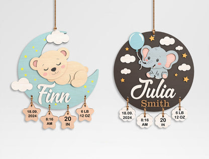 Baby Name Sign SVG Bundle Laser Cut File for Glowforge and xTool