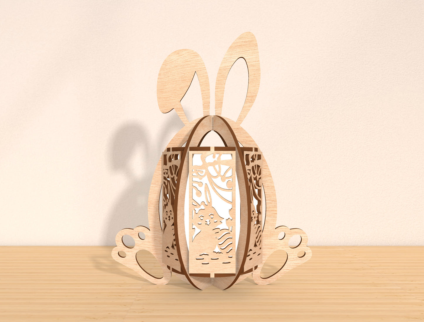 Easter Bunny Lantern SVG Bundle Ver3 Rabbit 8 Designs for LightBurn and xTool