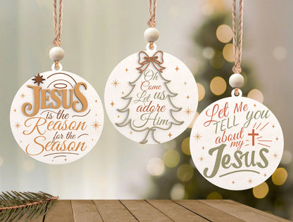 Christian Christmas Ornament SVG Bundle 5