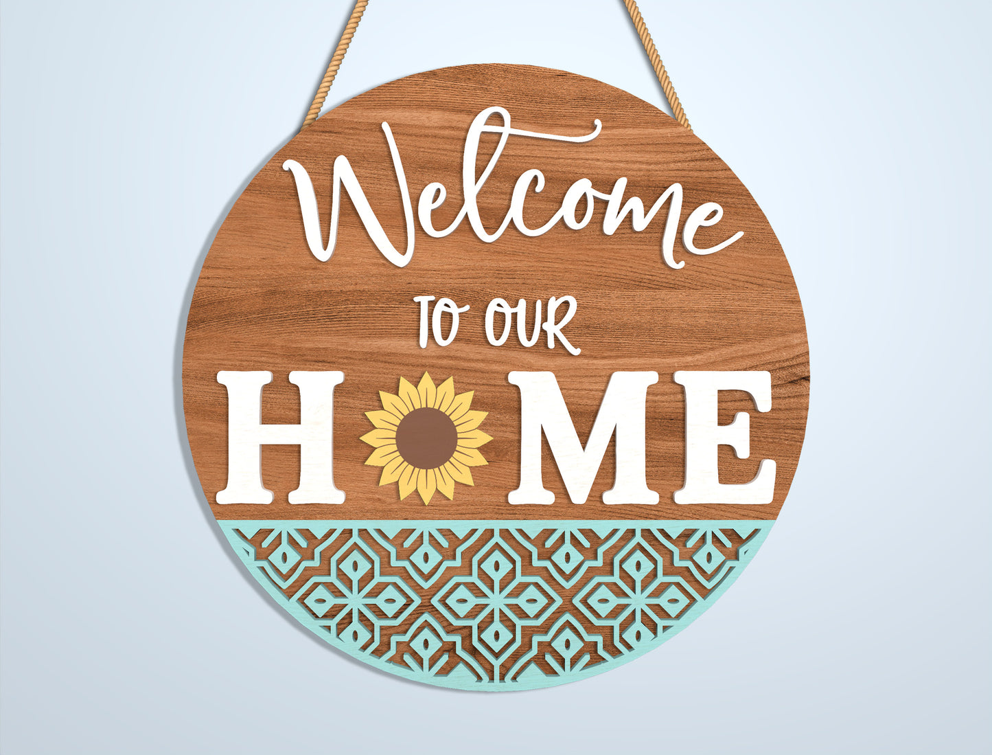 Interchangeable Welcome Door Sign SVG Bundle for xTool and Glowforge