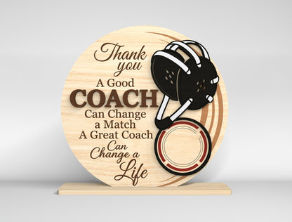 Thank You Coach Sign SVG Bundle for Glowforge and LightBurn