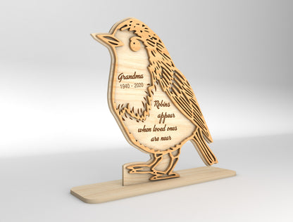 Angel Memorial Tabletop Sign SVG Plaque with Name Dates Laser Cut File for xTool