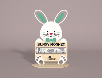 Personalized Bunny Money Holder SVG Easter Cash Gift for LightBurn and xTool