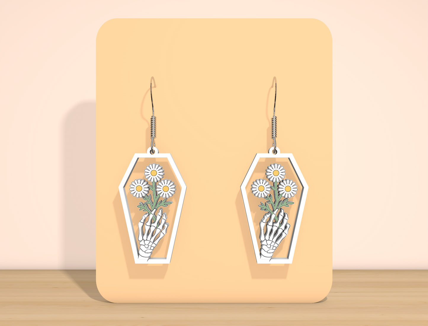 Skeleton Floral Earrings SVG Bundle for Glowforge xTool LightBurn 12 Designs