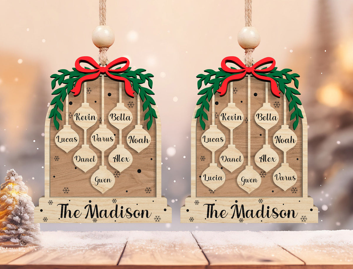 Personalized Family Name Ornament Charms SVG 5