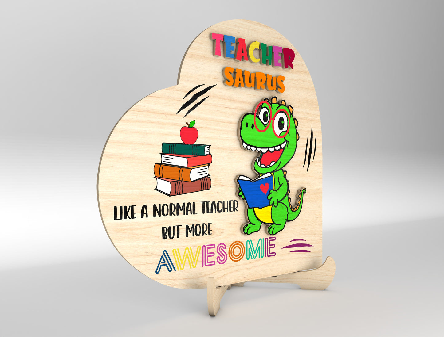 Teacher Appreciation Sign SVG Bundle Laser Cut File for Glowforge