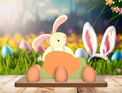 Easter Bunny Egg Holder SVG Spring Bunny Basket for Glowforge and xTool