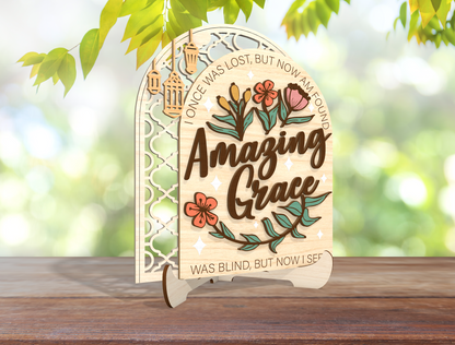Christian Arch Sign SVG Amazing Grace and But God for LightBurn and Glowforge