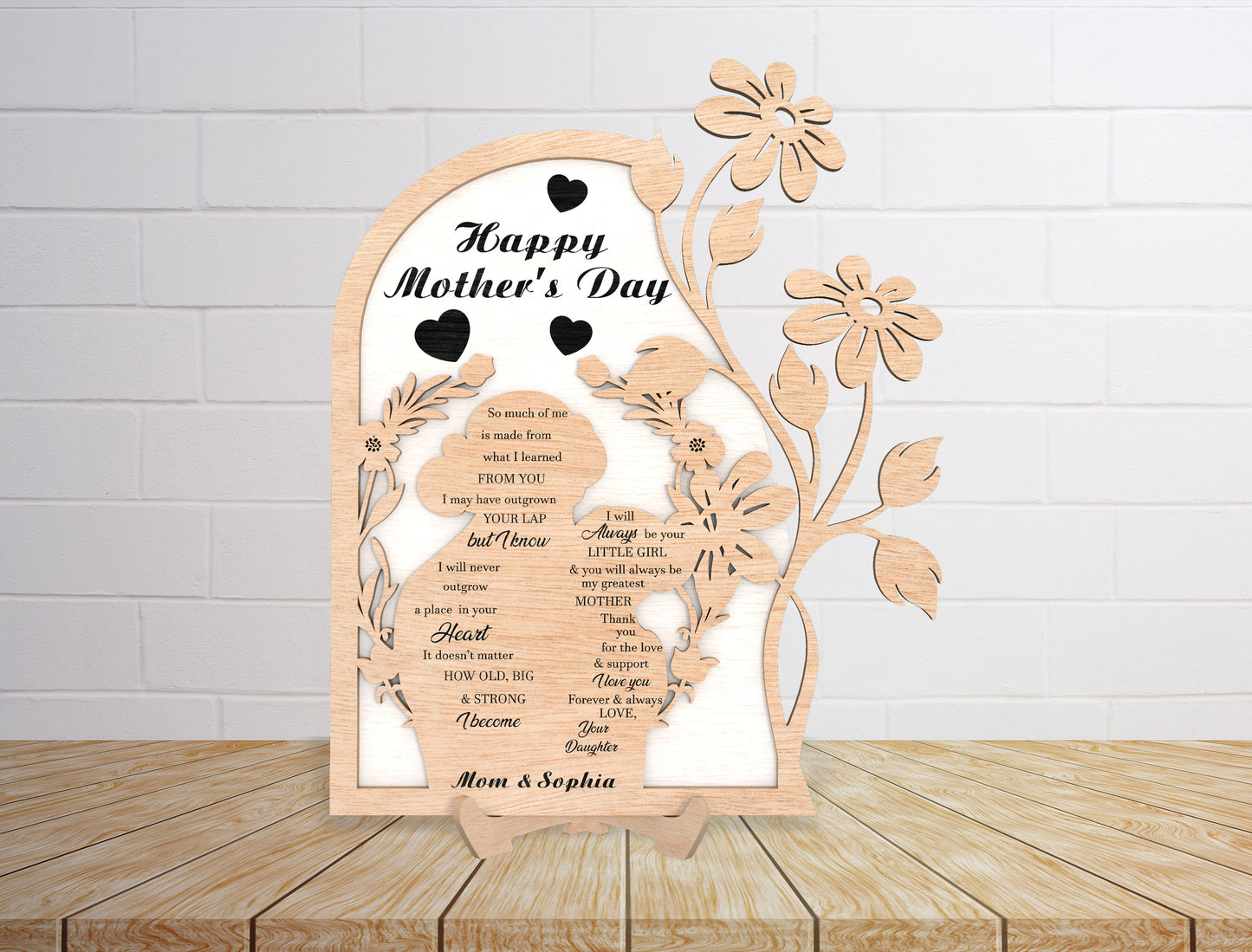 Happy Mother's Day Floral Sign SVG Bundle for xTool and LightBurn