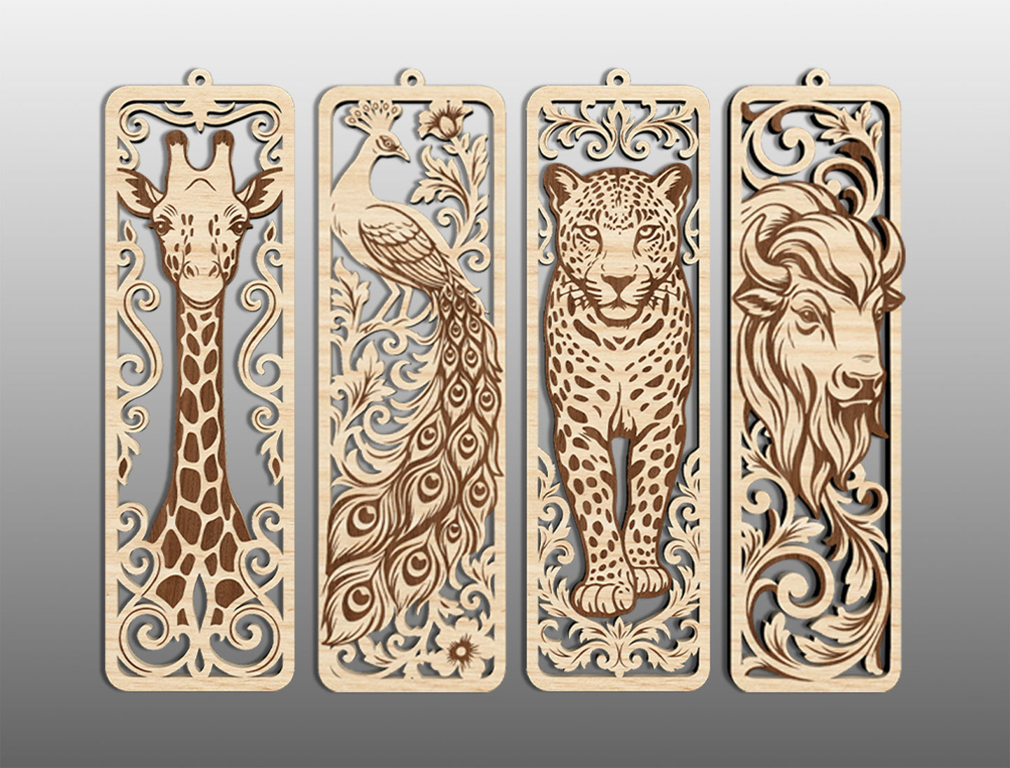Woodland Animal Bookmark SVG Bundle 26 Designs for LightBurn Glowforge xTool