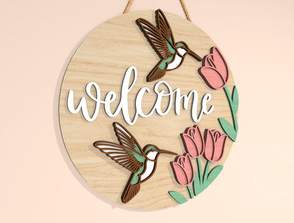 Summer Welcome Sign Bundle SVG Laser Cut File for Glowforge and LightBurn