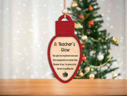 Teacher Appreciation Ornament SVG Bundle for Glowforge and LightBurn