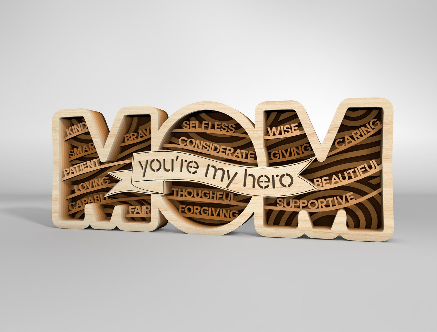 Mom and Dad Inspirational Words Sign SVG Bundle for LightBurn and xTool