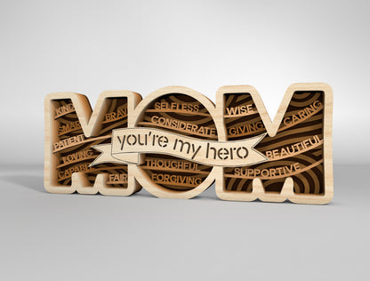 Mom and Dad Inspirational Words Sign SVG Bundle for LightBurn and xTool