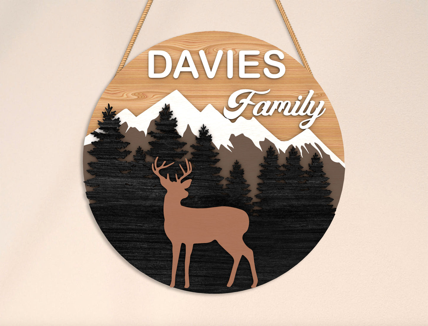 Family Name Sign SVG for Glowforge and xTool Laser Cut File