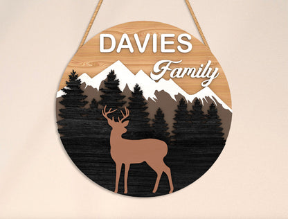 Family Name Sign SVG for Glowforge and xTool Laser Cut File