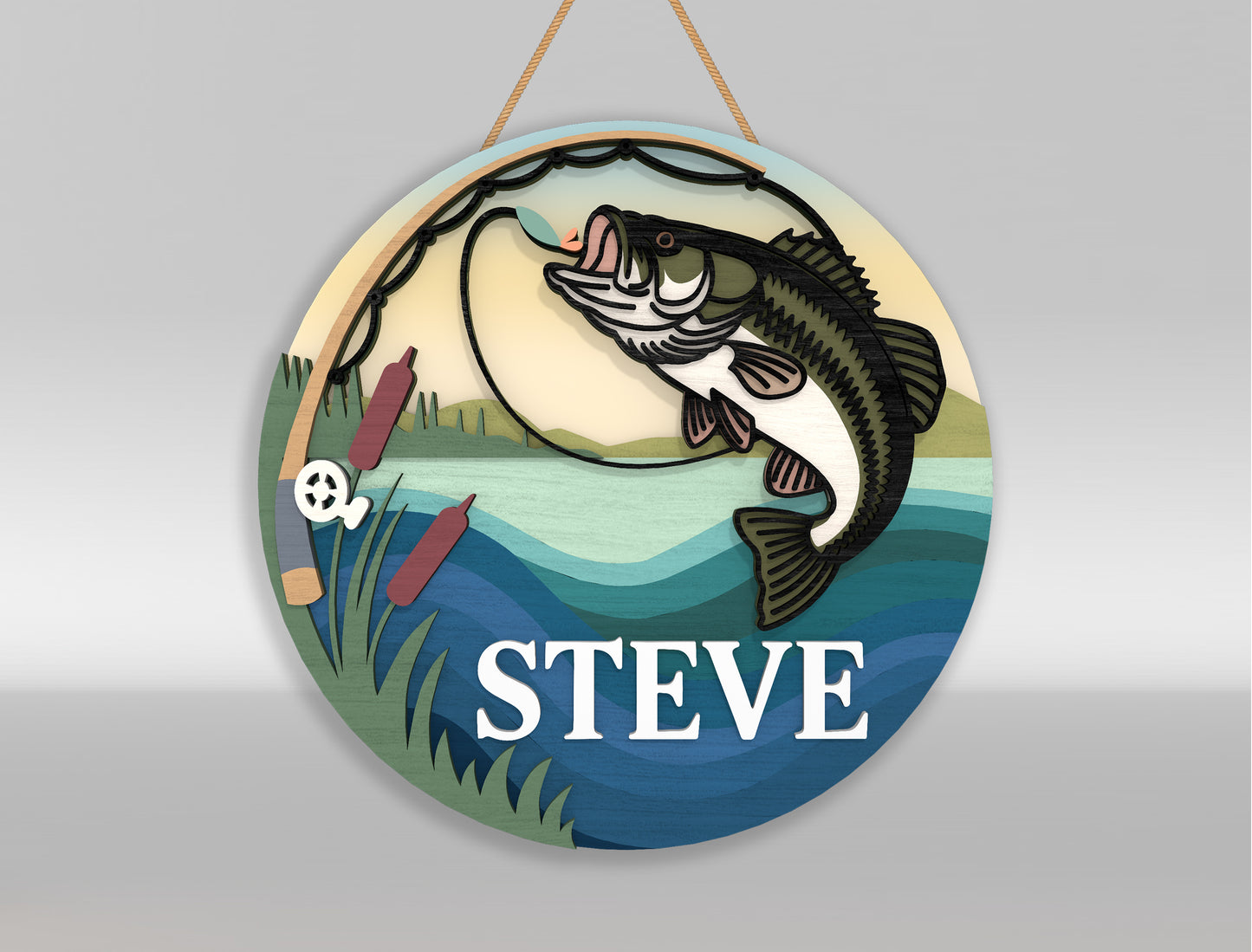 Gone Fishing Sign SVG Bundle Laser Cut File for Glowforge