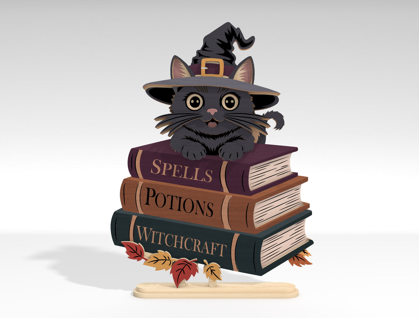 Halloween Cat Tabletop Decor SVG Bundle Laser Cut Files for Glowforge