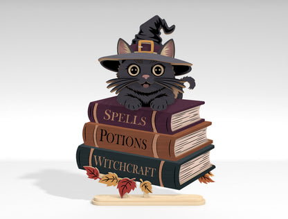 Halloween Cat Tabletop Decor SVG Bundle Laser Cut Files for Glowforge