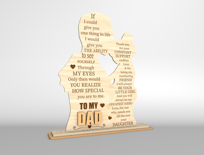 Mom and Dad Couple Tabletop Sign SVG for Glowforge and xTool