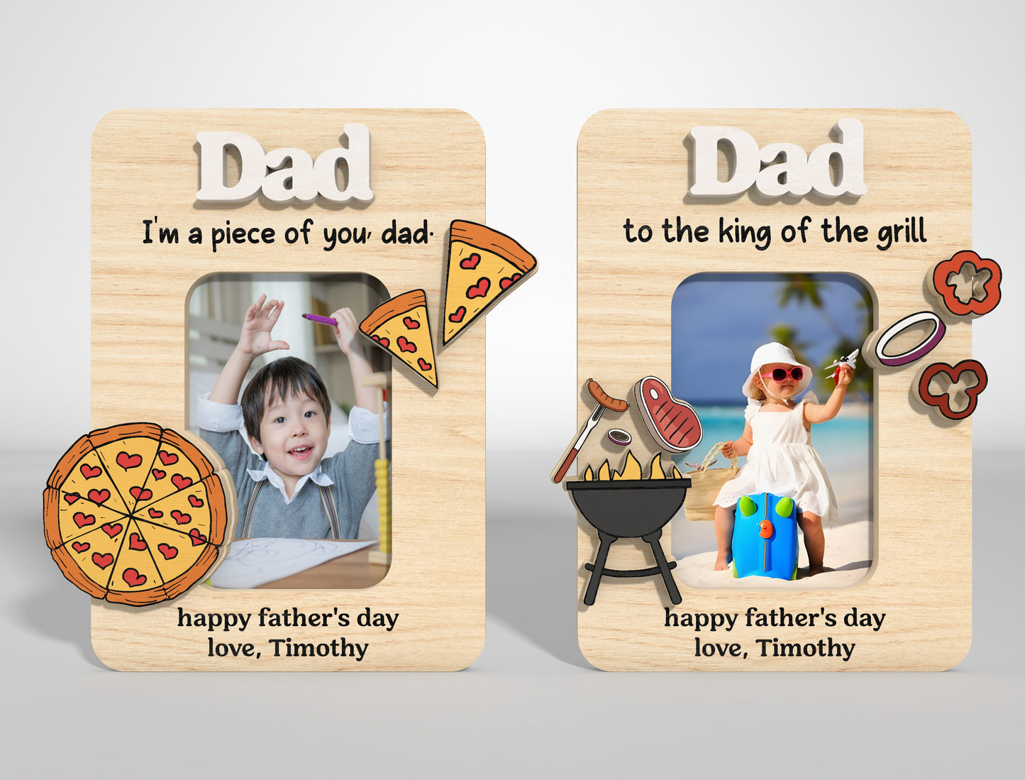 Funny Dad Fridge Photo Magnet SVG Bundle Laser Cut File for Glowforge and xTool