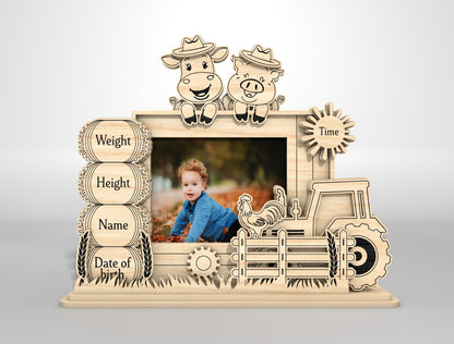 Personalized Family Photo Frame SVG Bundle for Glowforge and xTool