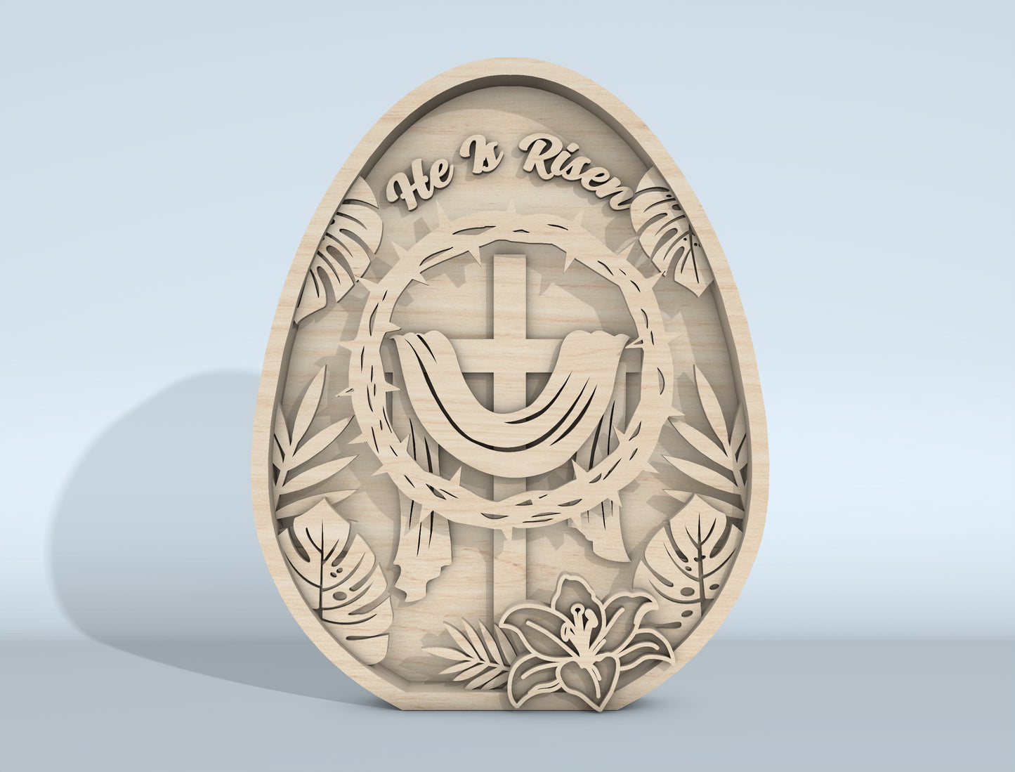 Multilayer Easter Cross SVG Bundle Christian Scene for xTool and LightBurn