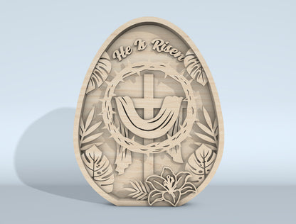 Multilayer Easter Cross SVG Bundle Christian Scene for xTool and LightBurn