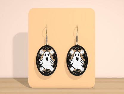 Halloween Ghost Earring SVG Bundle for Glowforge xTool LightBurn