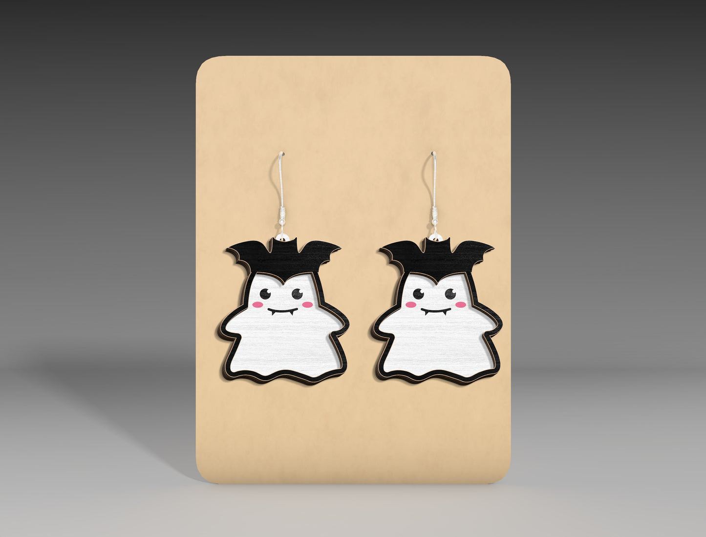 Cute Halloween Ghost Earrings SVG Bundle 17 Designs for Glowforge xTool LightBurn
