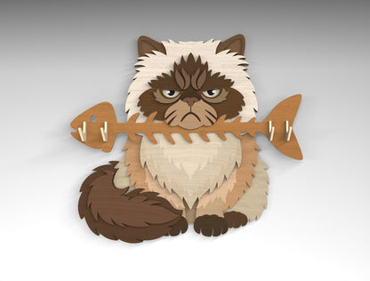 Cat Breed Key Holder SVG Bundle for Glowforge and LightBurn